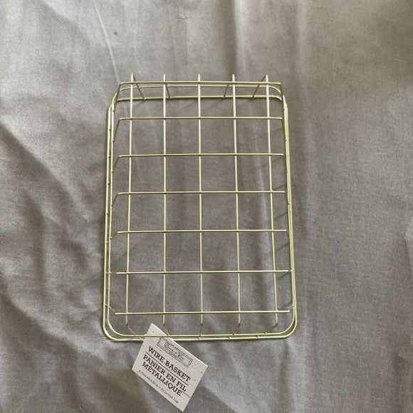 Birch & Vine Gold Wire Small Rectangular Organizer Storage Baskets Set 10 Office - Picture 9 of 11